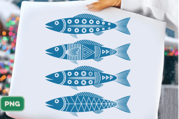 Capturing Coastal Calm with Scandinavian Fish Pattern Design