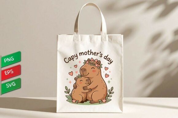 Cute Capybara Mom & Baby Designs for Mother's Day