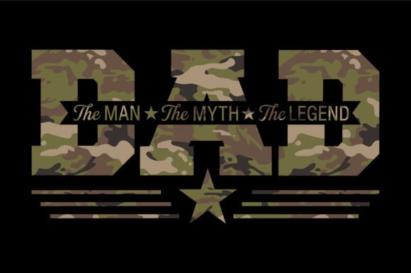 Dad Man Myth Legend: The Camo Design for Bold Branding