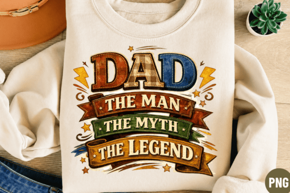 Dad Myth Legend Retro PNG: The Ultimate T-Shirt Design for Sublimation