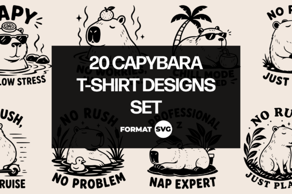 Find Your Chill: 20 Capybara SVG Designs for Relaxed Branding