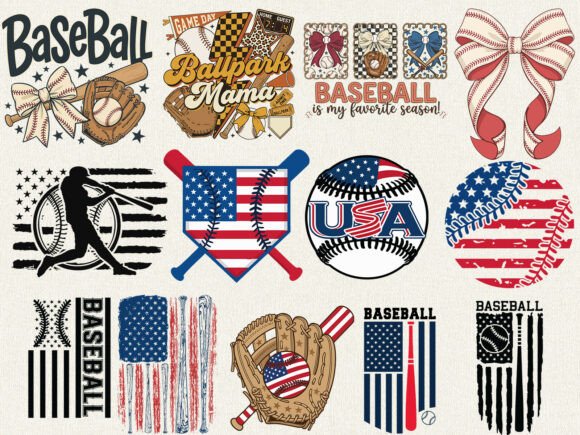 Patriotic Power: Designing with the Baseball USA Flag Bundle