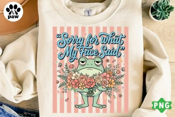 Sarcastic Floral Frog: A Design Asset with Personality