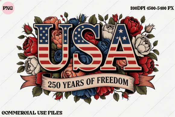 USA Floral 250 Years of Freedom: A Design for Modern Creators