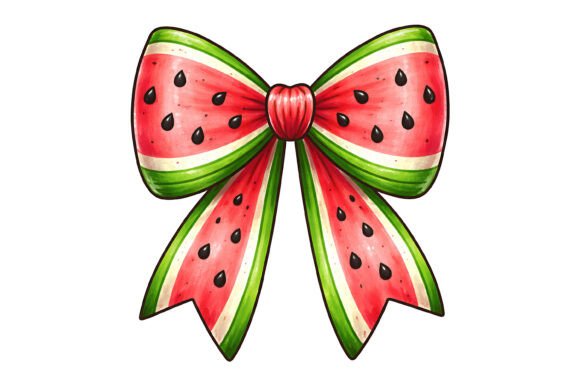 Watermelon Bow Summer Cute Design: Sweeten Your Projects