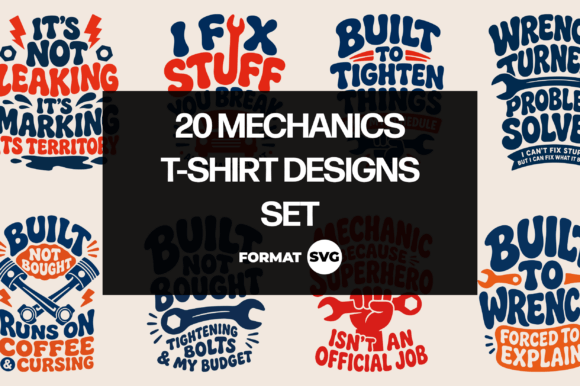 Wrench-Turner Art: 20 Humorous Mechanic SVG Designs